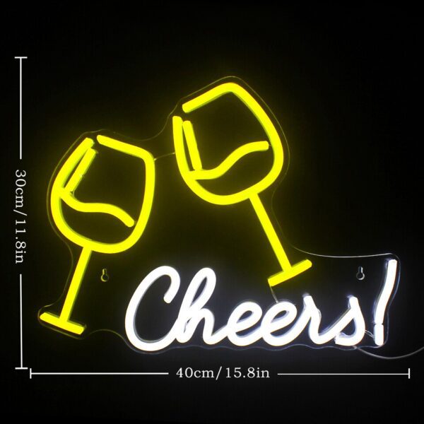 Bar LED Neon Light Cheers Night Light Acrylic Bar Wedding Club Party Office Room Bedroom Wall Decor Lamp Gift USB Powered - Image 7