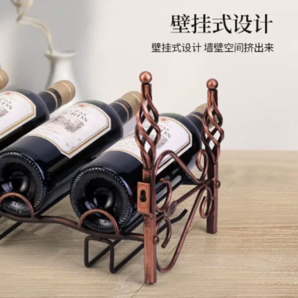 European wrought iron wine glass wine rack home living wine rack restaurant wall upside down wine glass rack WF3141559 - Image 4