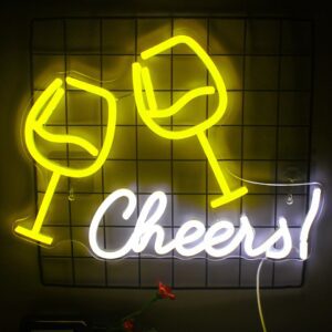 Bar LED Neon Light Cheers Night Light Acrylic Bar Wedding Club Party Office Room Bedroom Wall Decor Lamp Gift USB Powered