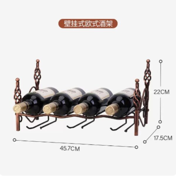 European wrought iron wine glass wine rack home living wine rack restaurant wall upside down wine glass rack WF3141559 - Image 3