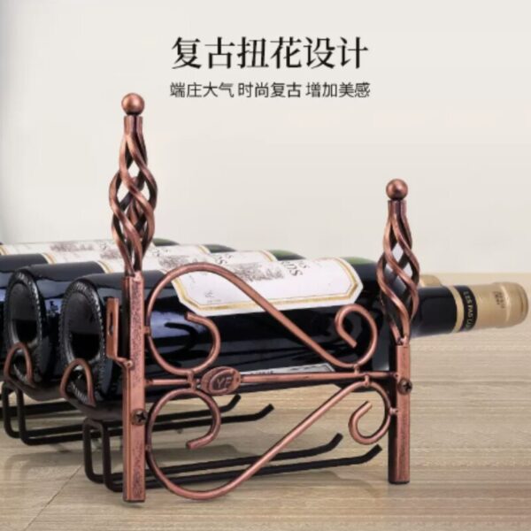 European wrought iron wine glass wine rack home living wine rack restaurant wall upside down wine glass rack WF3141559 - Image 2