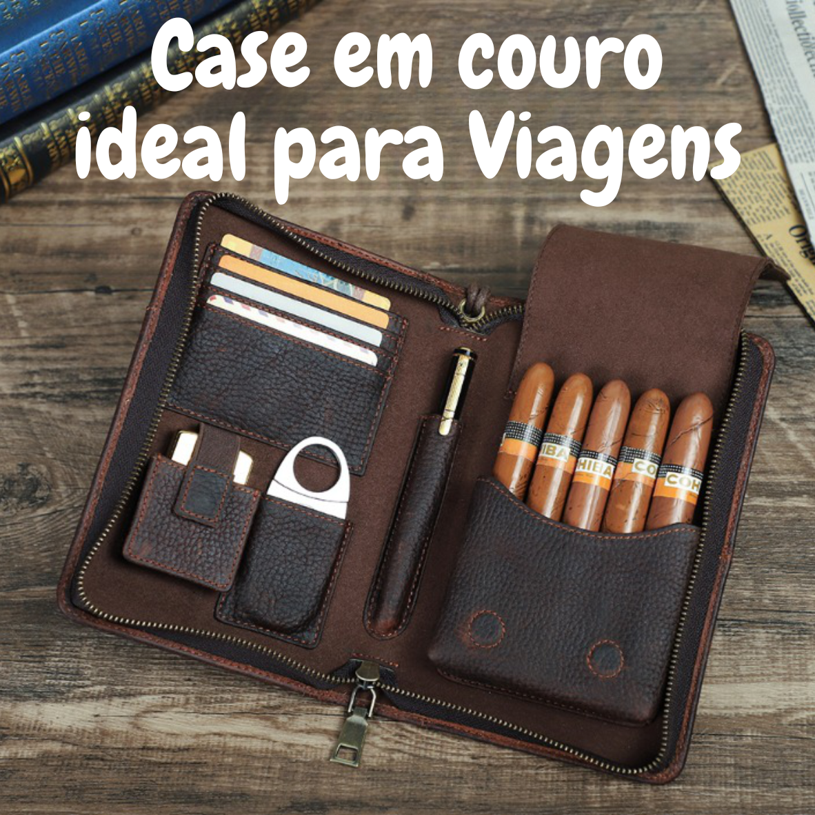 Case em couro charuto