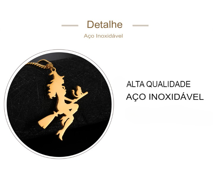 Colar Wine Witch dourado