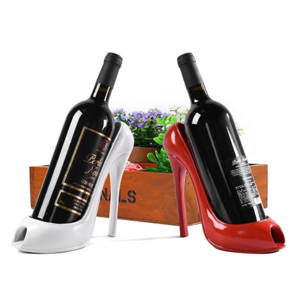 New High Heel Shoe Wine Bottle Holder Stylish Wine Rack Gift Basket Accessories  for Home Red Shoe Wine Rack Creative Bottle Hol - Image 7