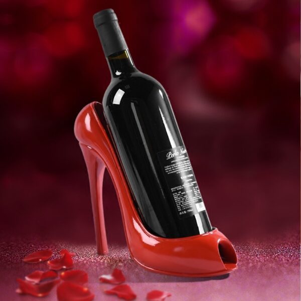 New High Heel Shoe Wine Bottle Holder Stylish Wine Rack Gift Basket Accessories  for Home Red Shoe Wine Rack Creative Bottle Hol - Image 6