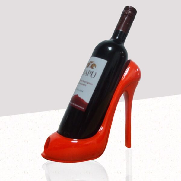 New High Heel Shoe Wine Bottle Holder Stylish Wine Rack Gift Basket Accessories  for Home Red Shoe Wine Rack Creative Bottle Hol - Image 4