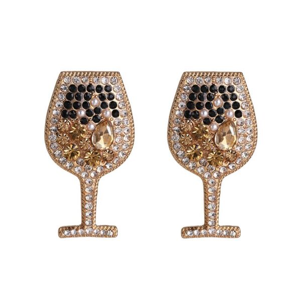 Novidade da Magnus & Klaus par de Brincos Wine Glass