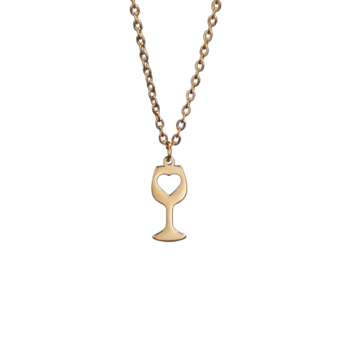 Colar Wine love heart
