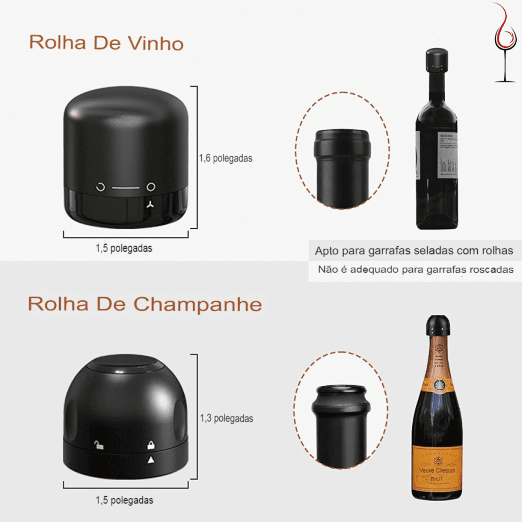 Promoção Kit 02 Rolhas a Vácuo Wine