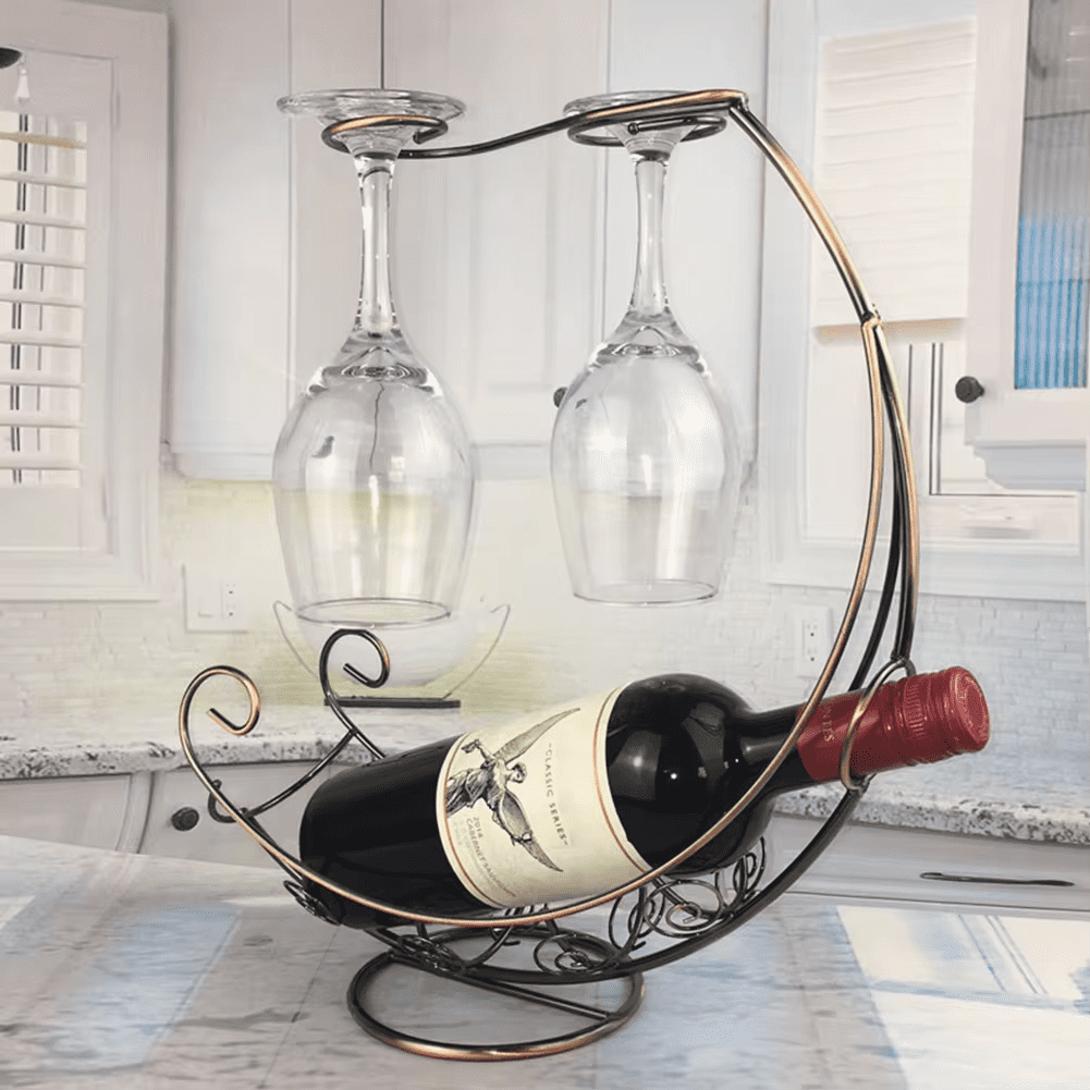 Suporte Vintage Red Wine em Ferro