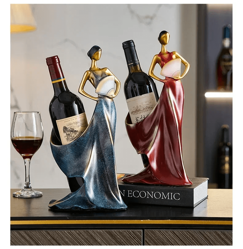 Suporte para Vinho em Resina Wine Woman