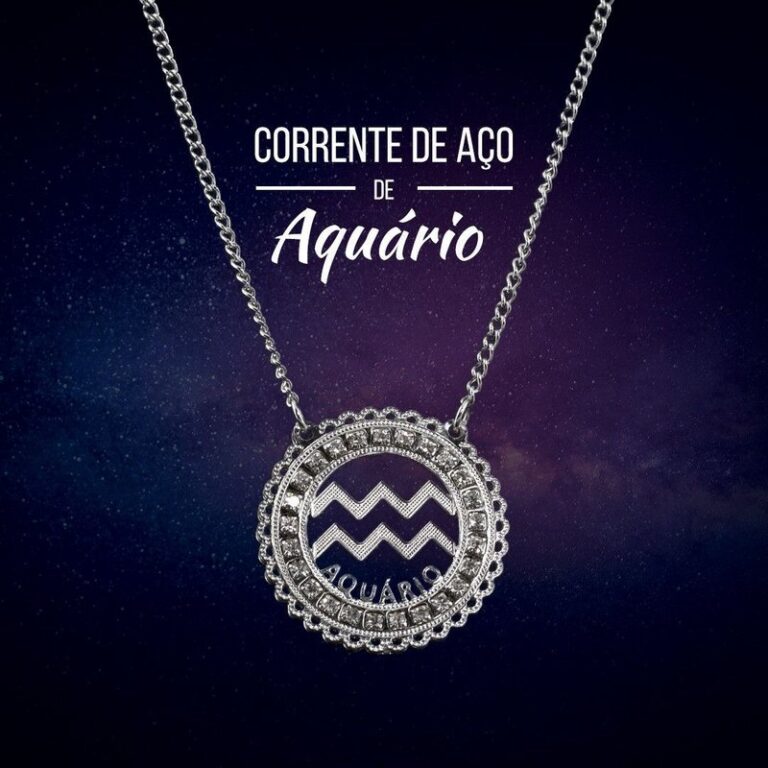 Colar de Aço Signo de Aquário